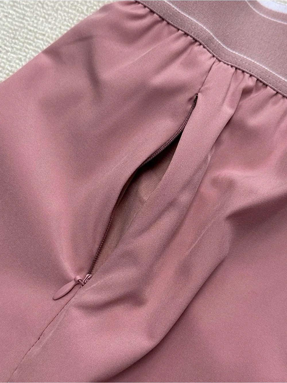 ALO Yoga Mauve Pink Layered Athletic Shorts